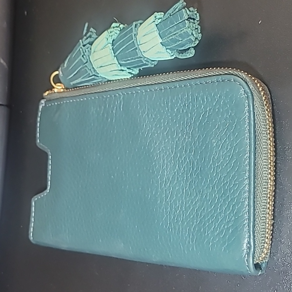NWT FOSSIL LEATHER WRISTLET WALLET CASE